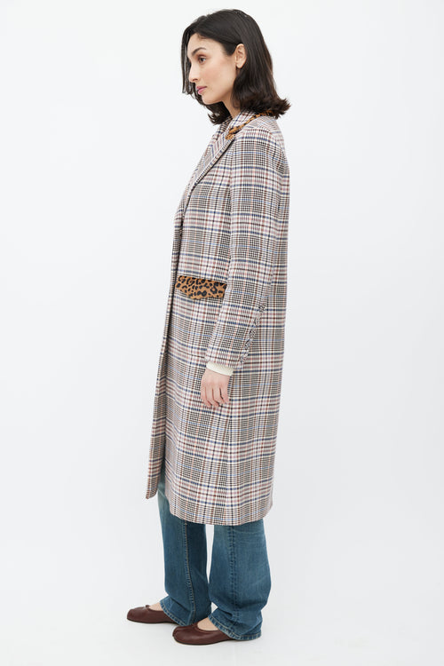 Tanya Taylor Pink & Multicolour Printed Coat