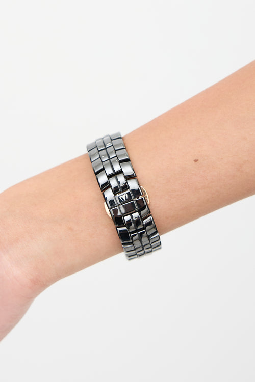 Technomarine Black Ceramic & Rose Gold Chronograph Watch