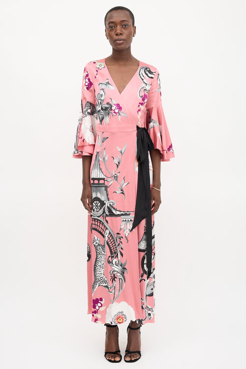Temperley Printed Wrap Dress