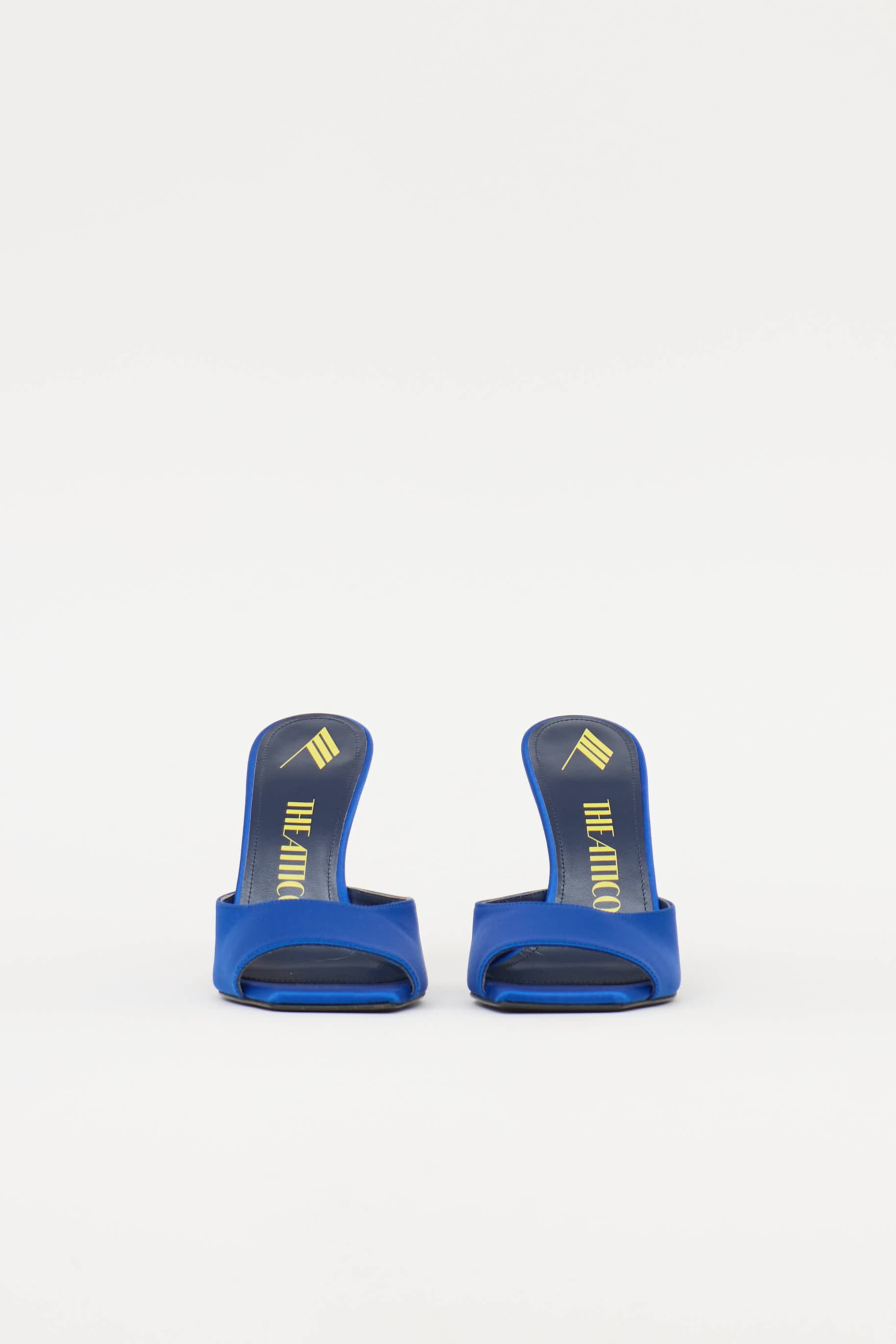 The Attico Satin Embellished Mule