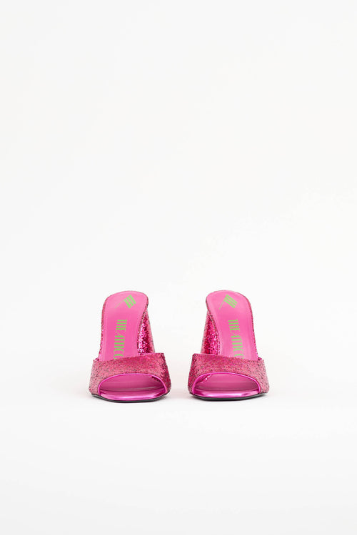 The Attico Glitter Luz Mule