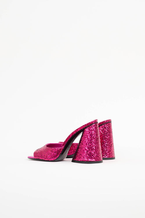 The Attico Glitter Luz Mule