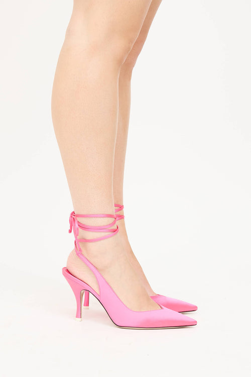 The Attico Satin Venus Tie Pump