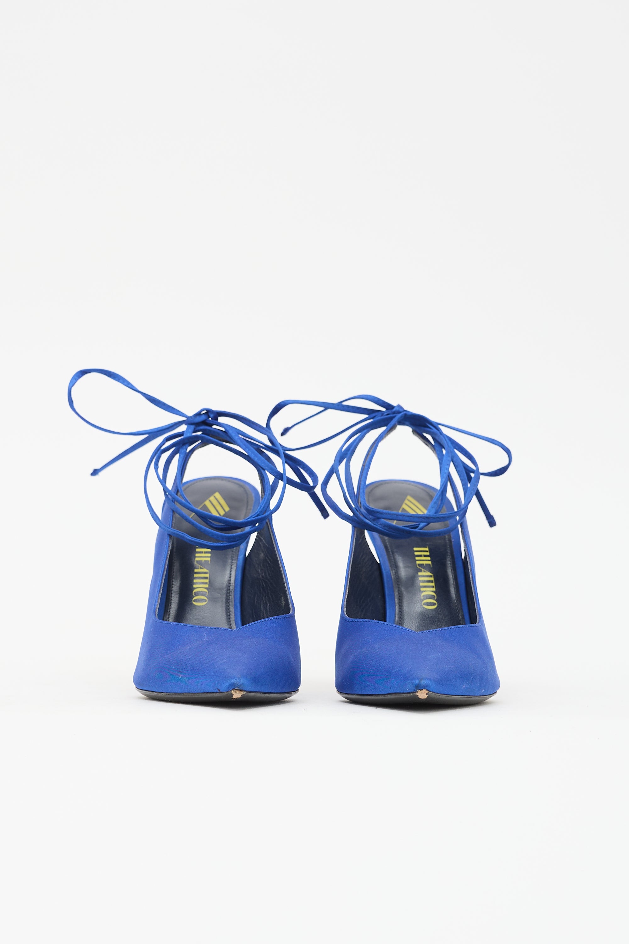 The Attico Satin Venus Slingback Pump