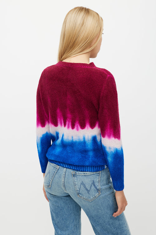 The Elder Statesman Pink & Blue Cashmere Tie Dye Sweater