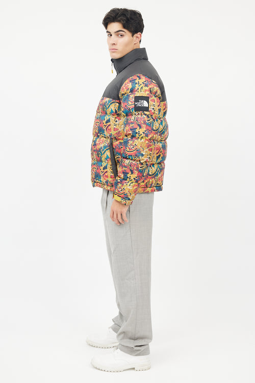The North Face Black & Multicolour Down Puffer Jacket