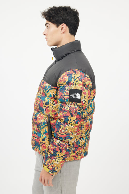 The North Face Black & Multicolour Down Puffer Jacket