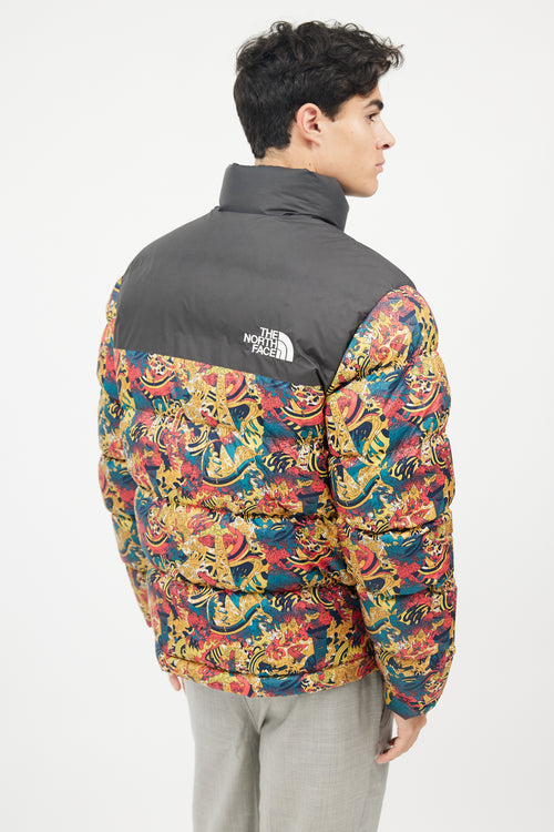 The North Face Black & Multicolour Down Puffer Jacket