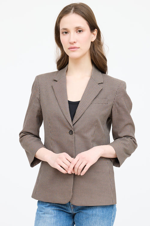 The Row Cotton Check Blazer