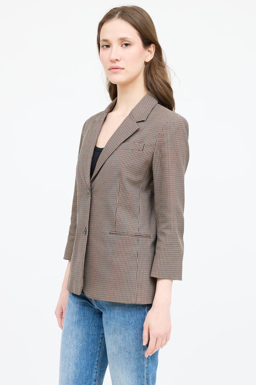 The Row Cotton Check Blazer