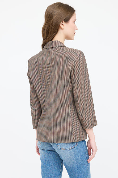 The Row Cotton Check Blazer