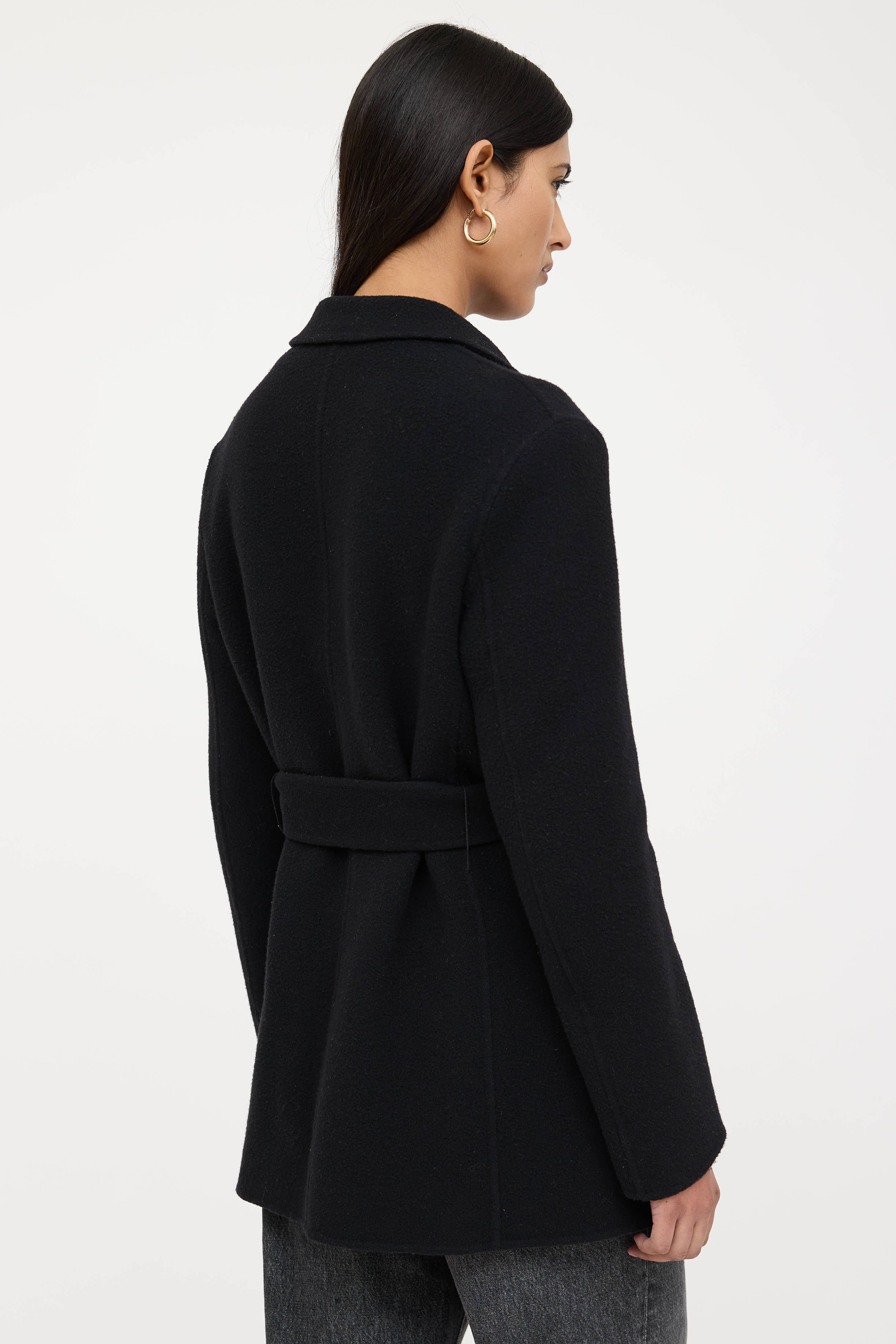 Wool Belted Blazer