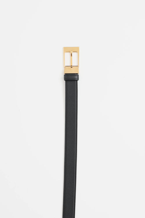 The Row The Row Leather Buckle Belt