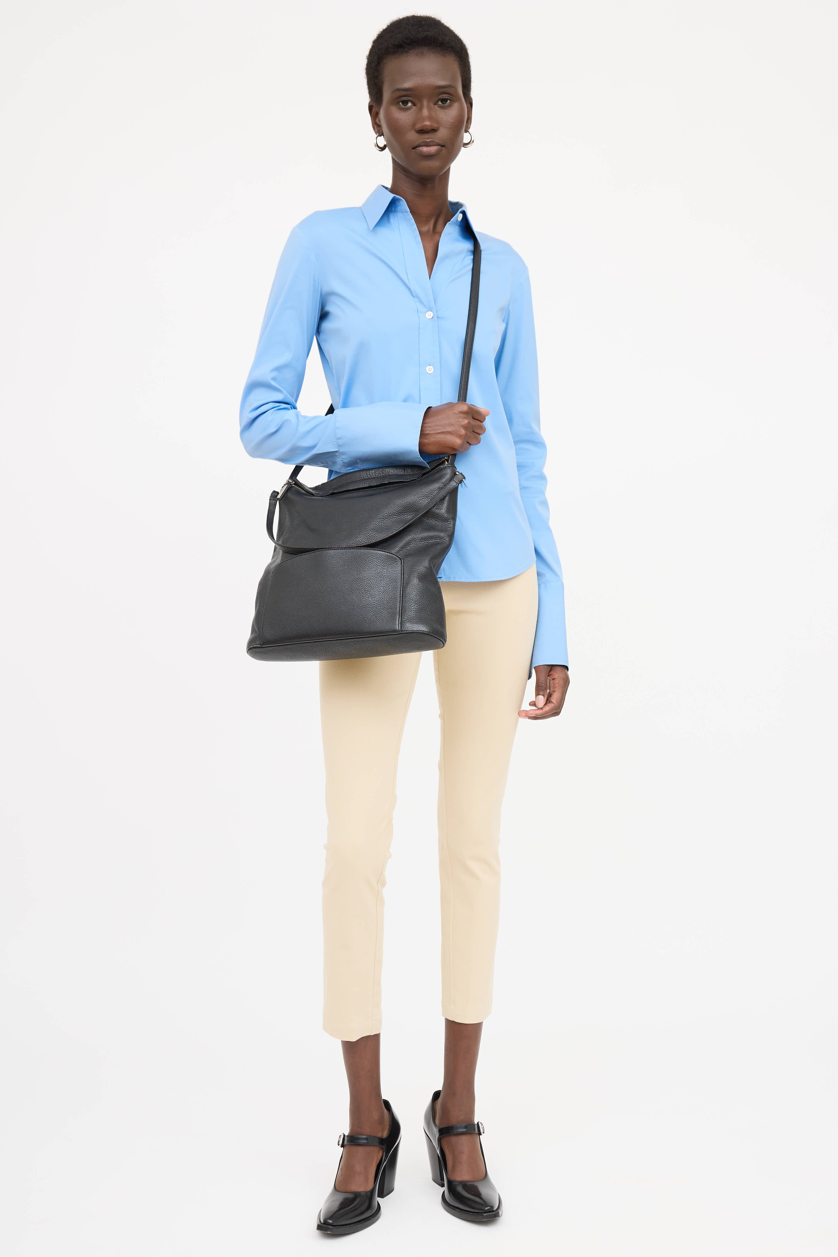 The Row Leather Shoulder Bag