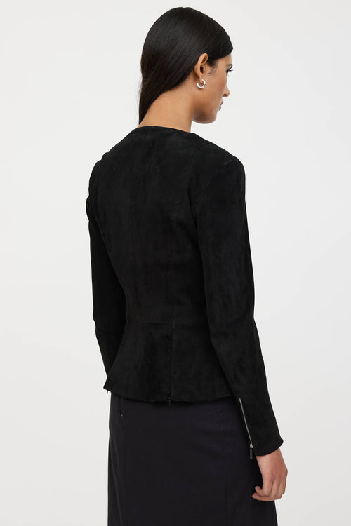 The Row Suede Peplum Jacket
