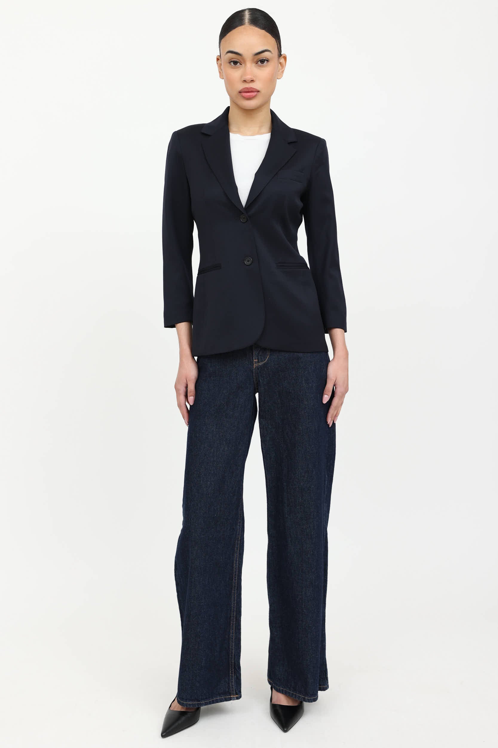 Wool Single Breasted Blazer