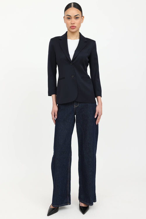 Wool Single Breasted Blazer