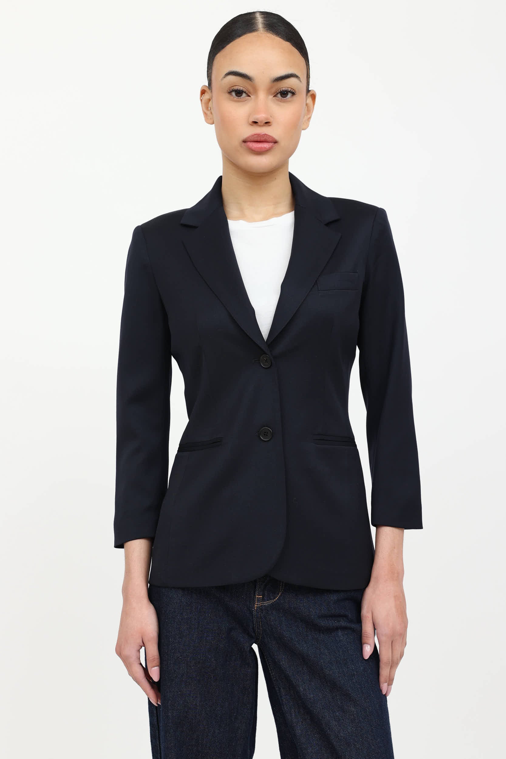 Wool Single Breasted Blazer