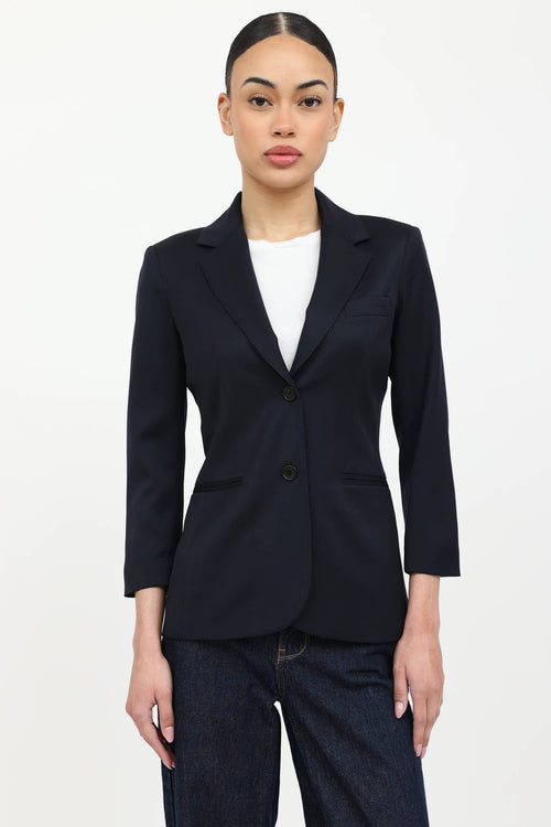 Wool Single Breasted Blazer