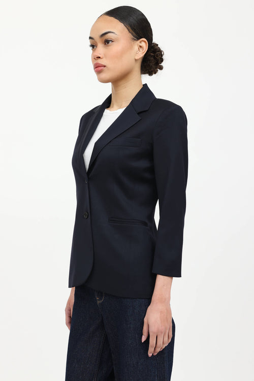 Wool Single Breasted Blazer