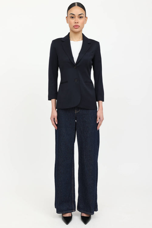 Wool Single Breasted Blazer