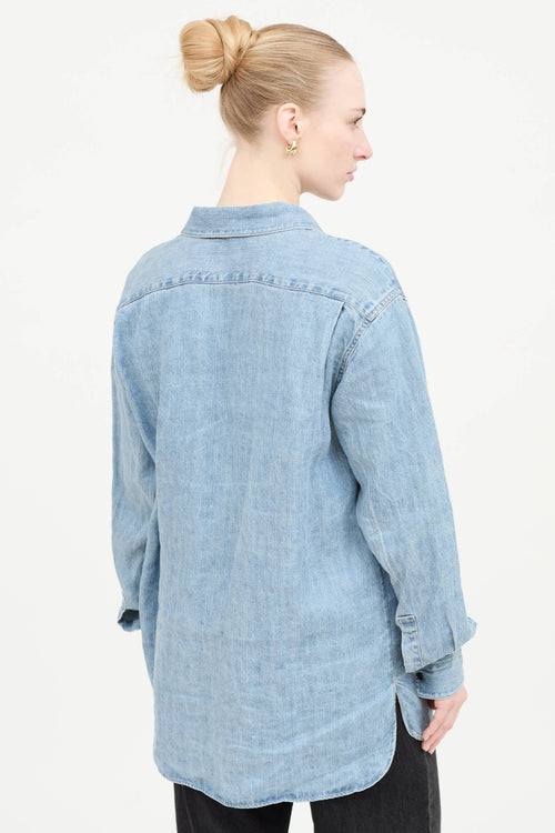 The Row Linen Nesson Button Up Shirt