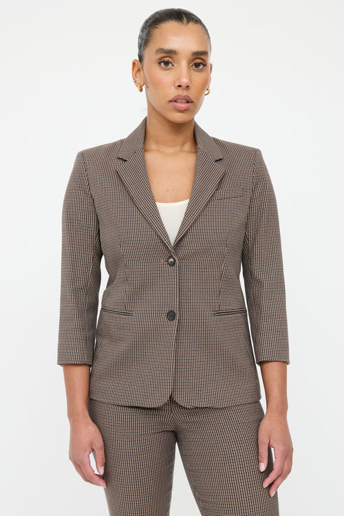 The Row Brown & Black Houndstooth Suit