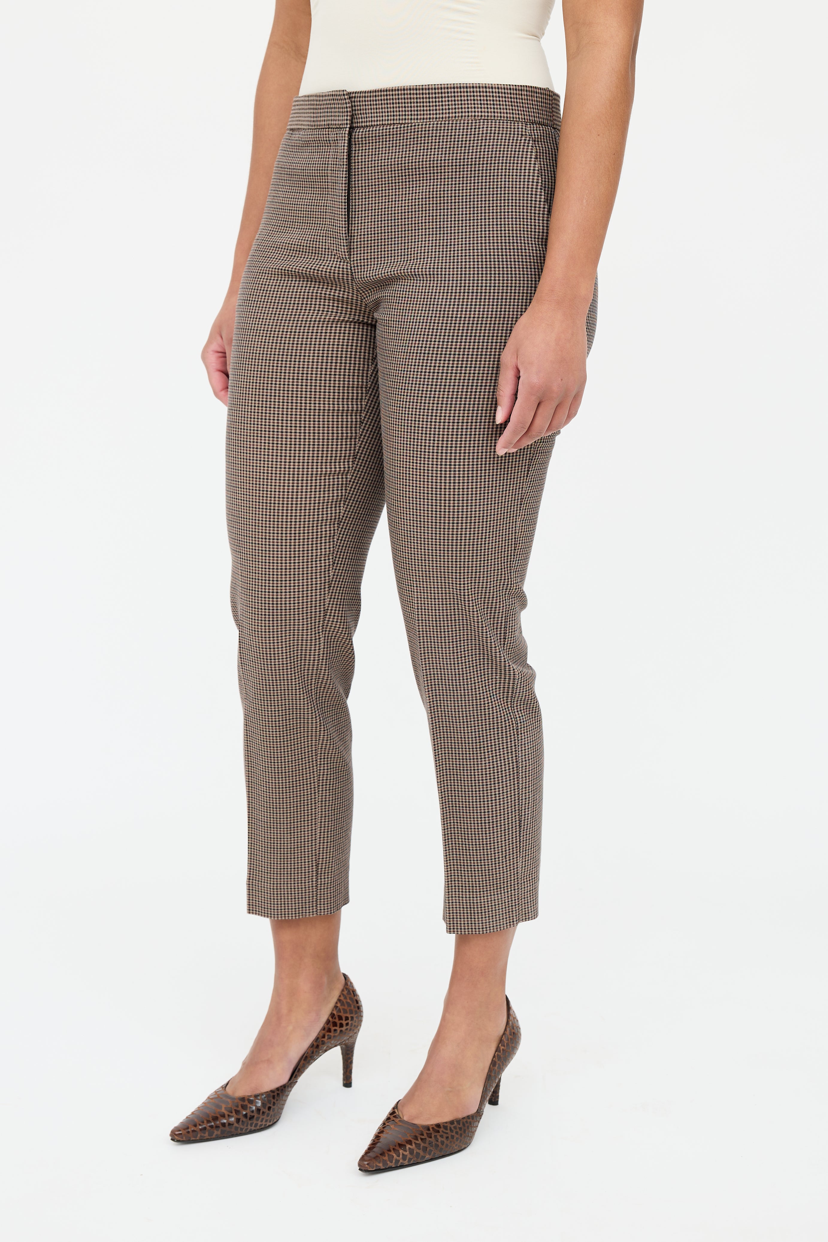 The Row Brown & Black Houndstooth Suit
