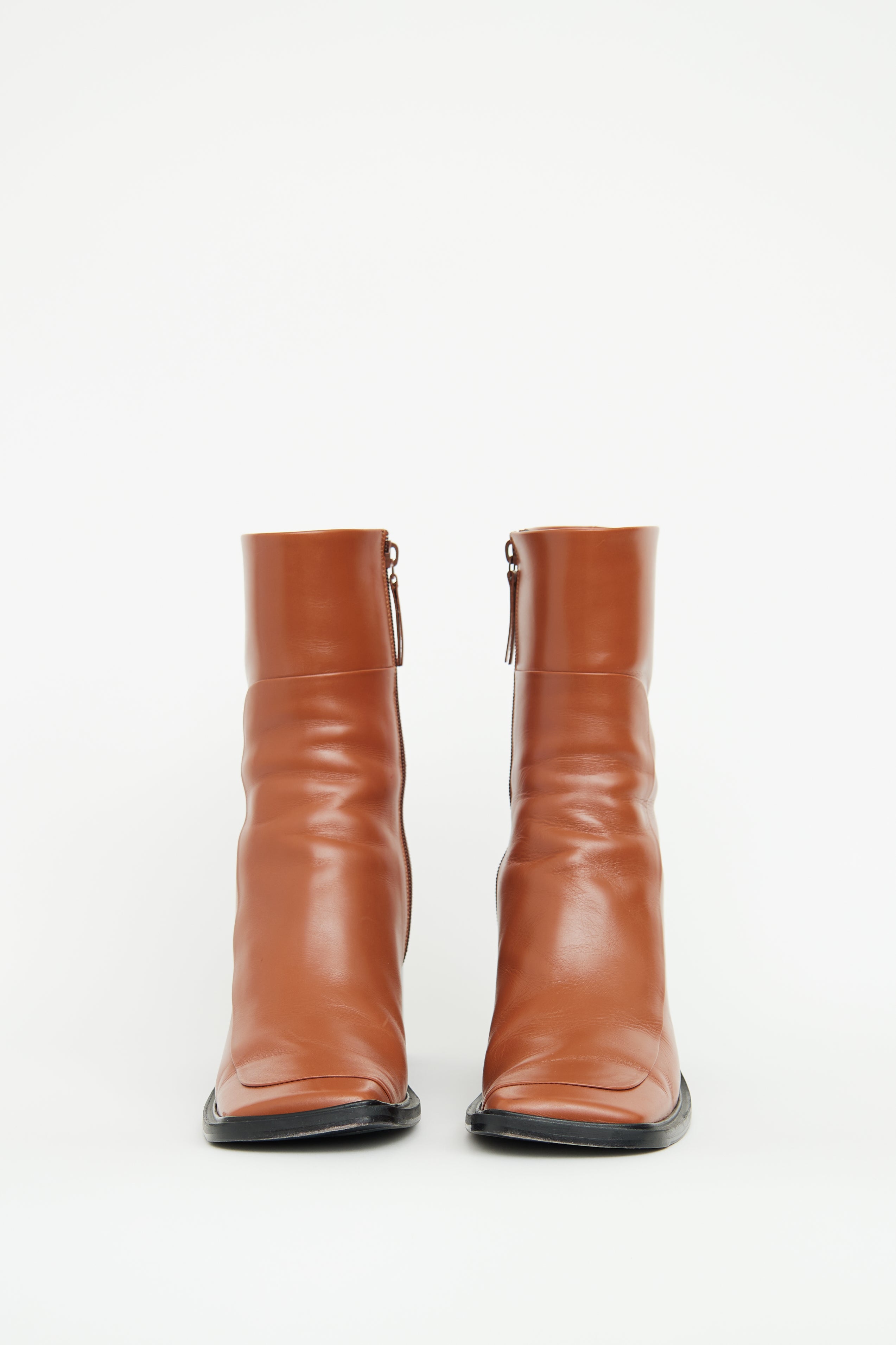 The Row Dark Cuir Patch Boot