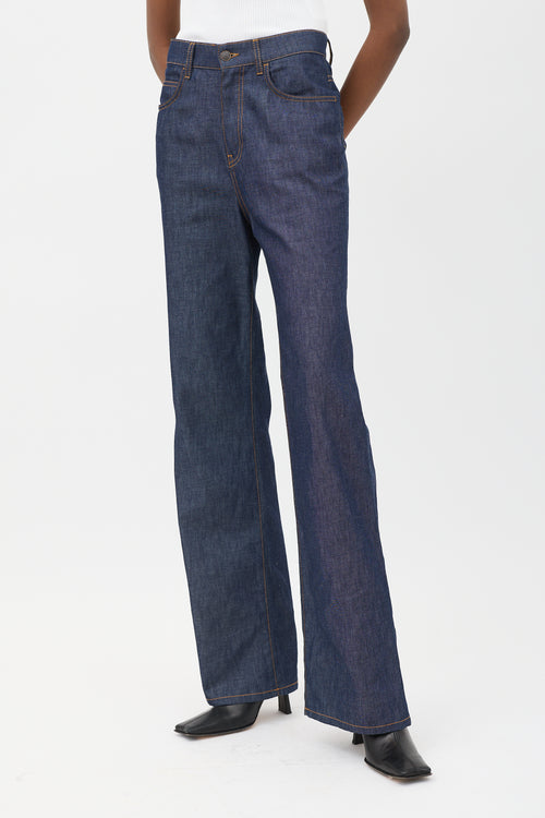 The Row Chambray Flared Jeans