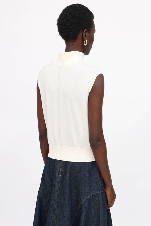 The Row Merino Turtleneck Sleeveless Top
