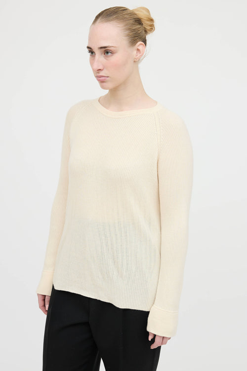 The Row Cashmere Ribbed Top
