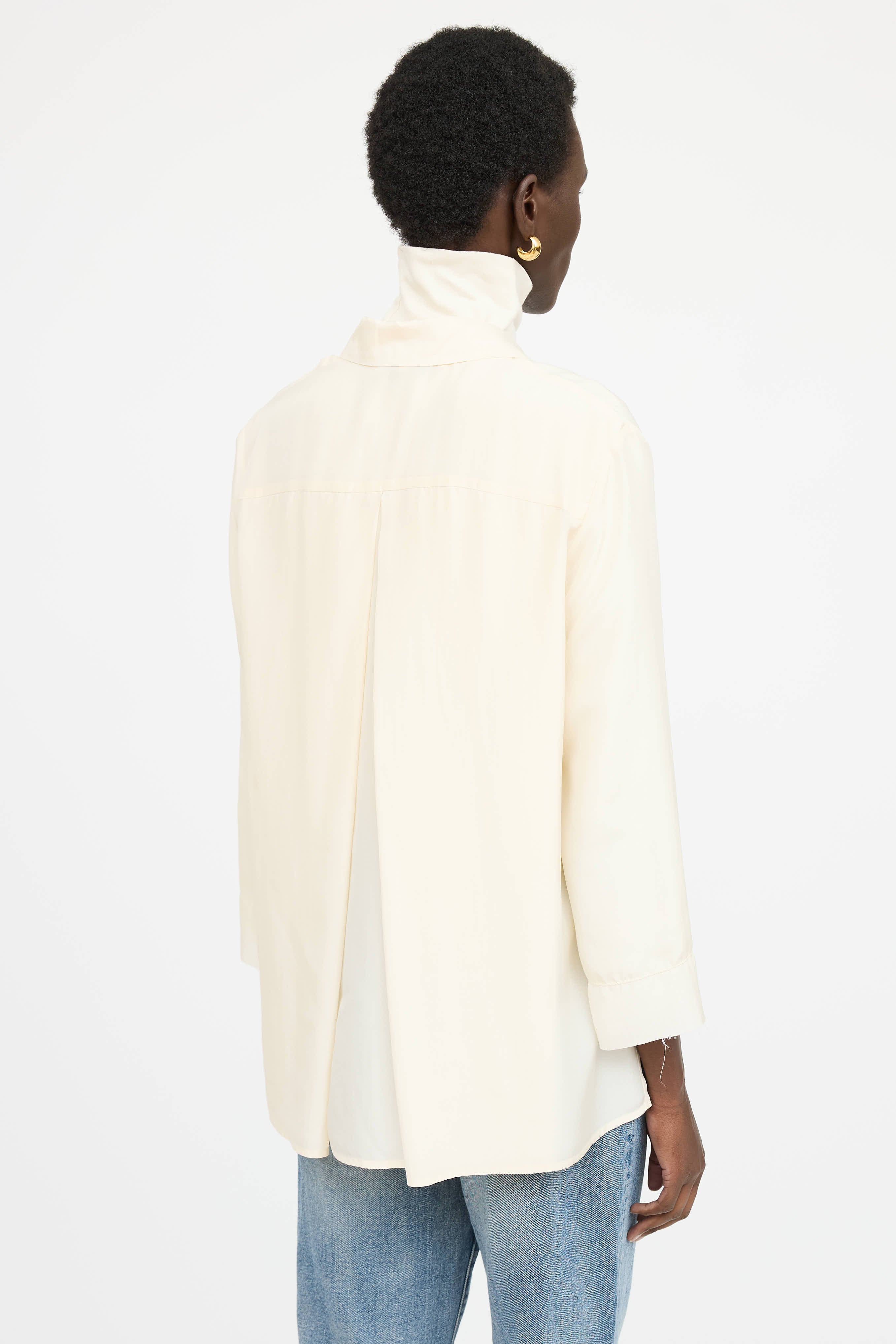 The Row Silk Button Up Shirt