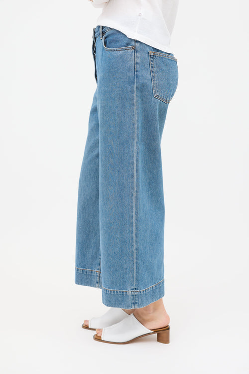 The Row Edna Wide Leg Cropped Jeans
