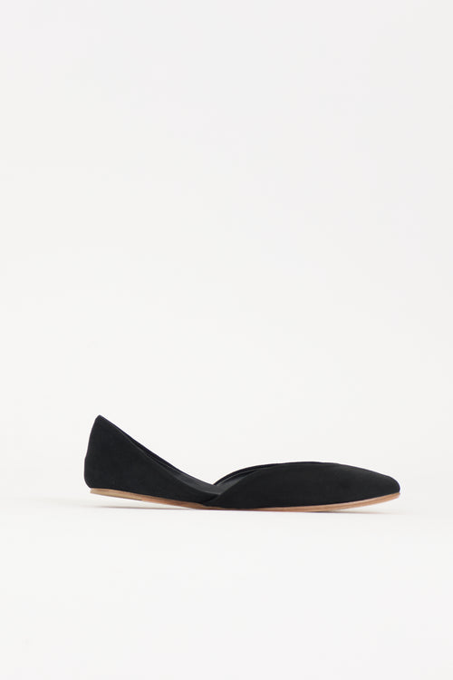 The Row Suede Gemma Ballet Flat