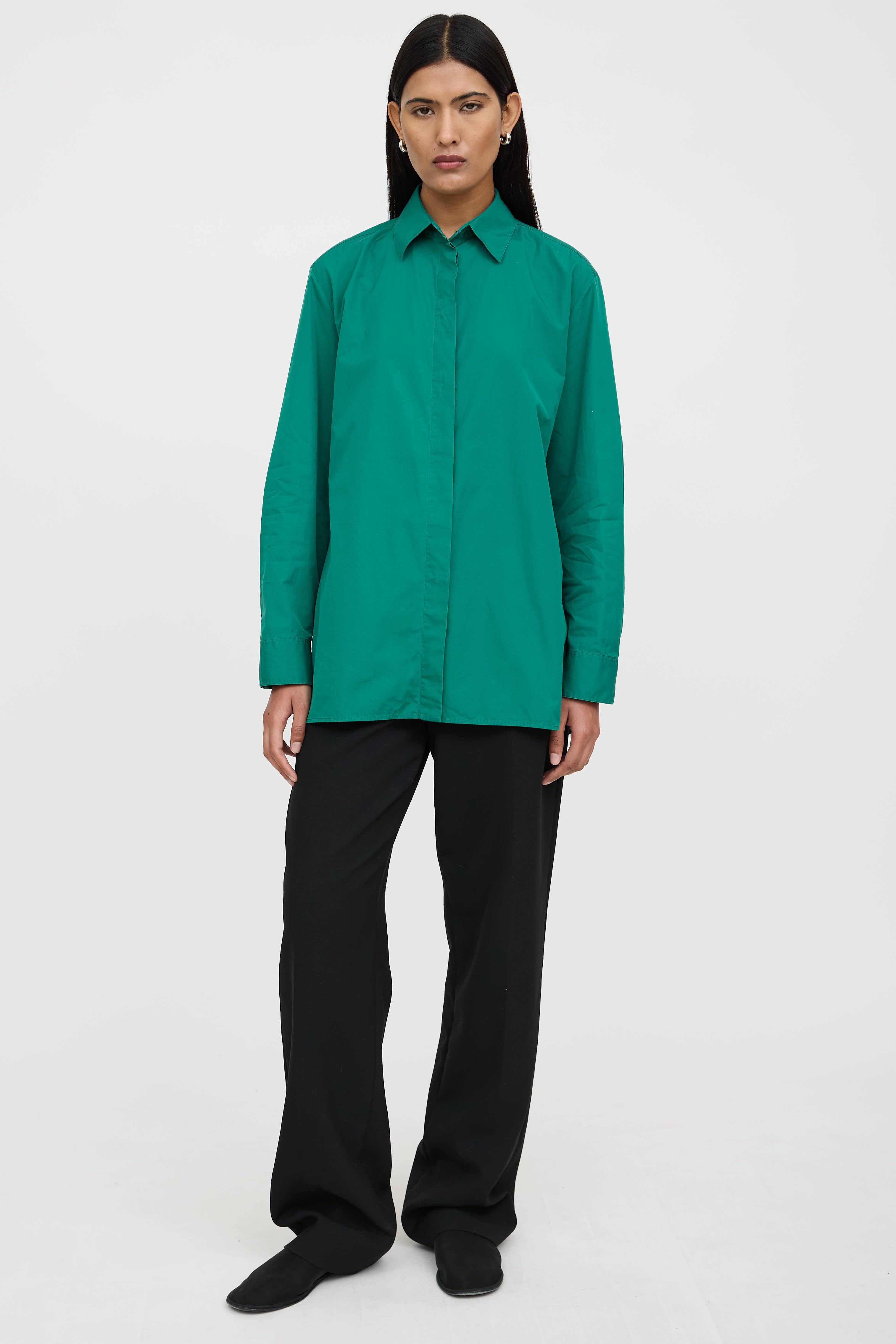 The Row Poplin Big Sisea Shirt