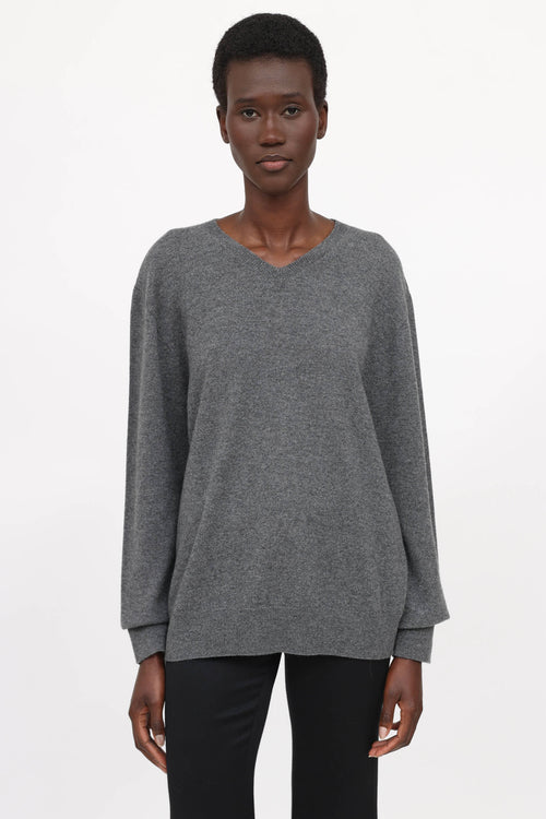 The Row Cashmere V-Neck Sweater