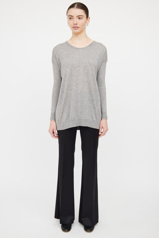 The Row Grey Loose Fit Knit Sweater