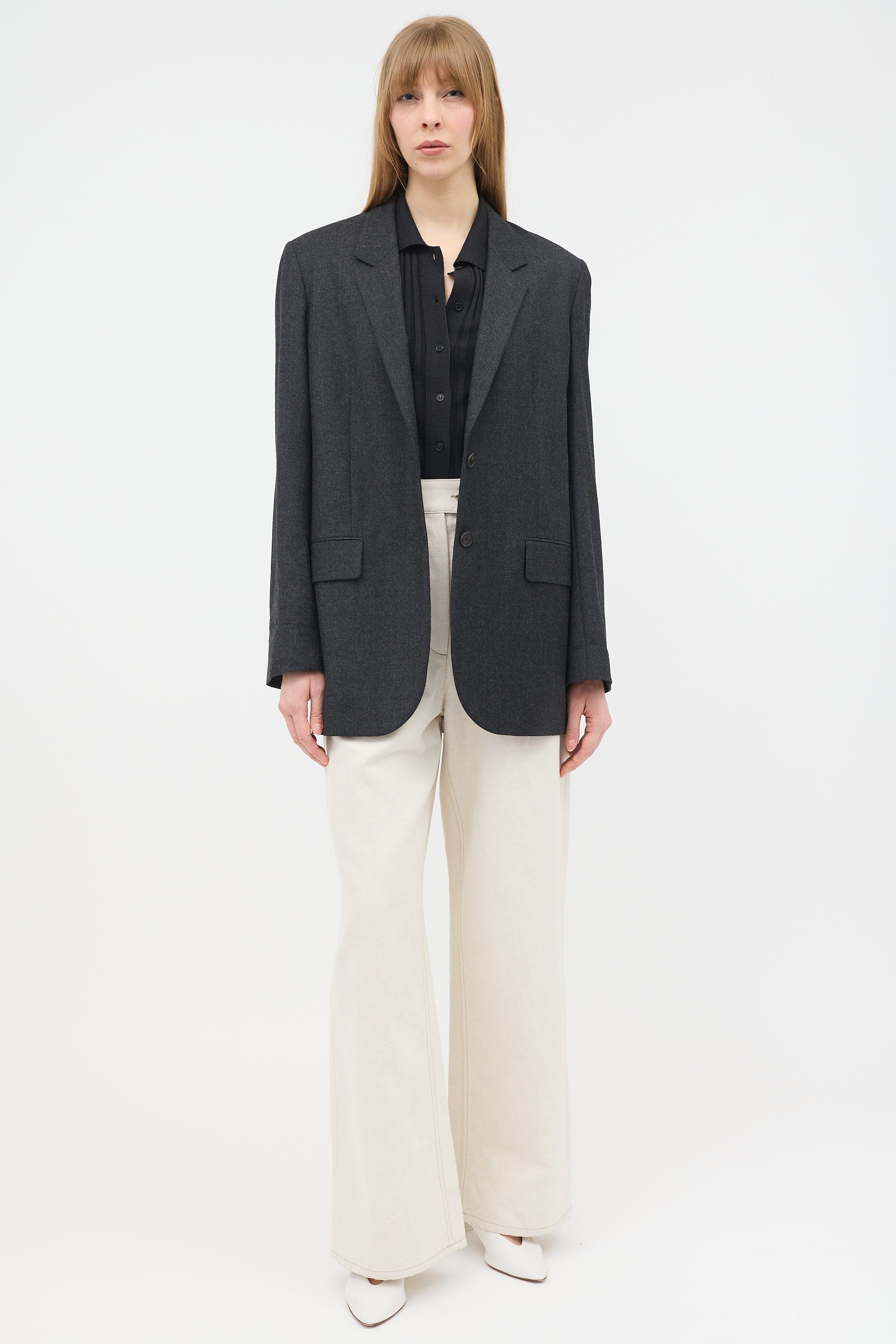 The Row Wool Single Breasted Blazer