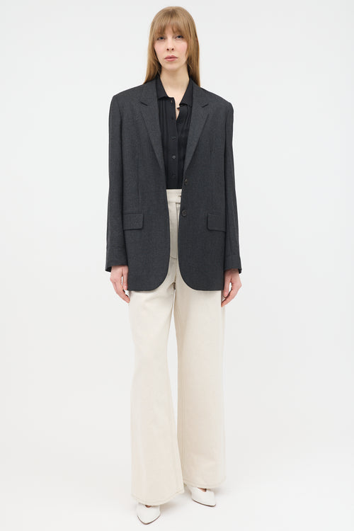 The Row Wool Single Breasted Blazer