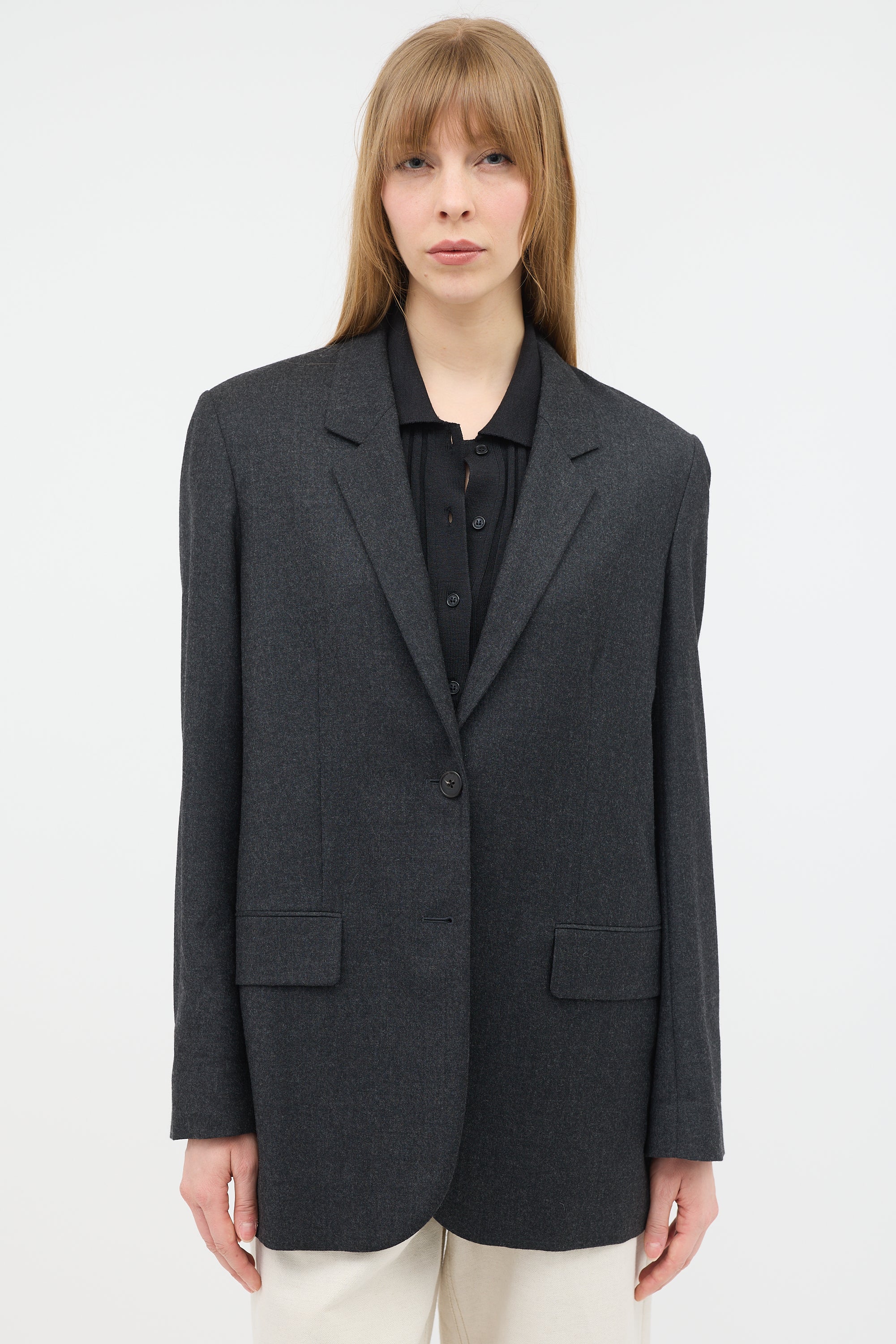 The Row Wool Single Breasted Blazer