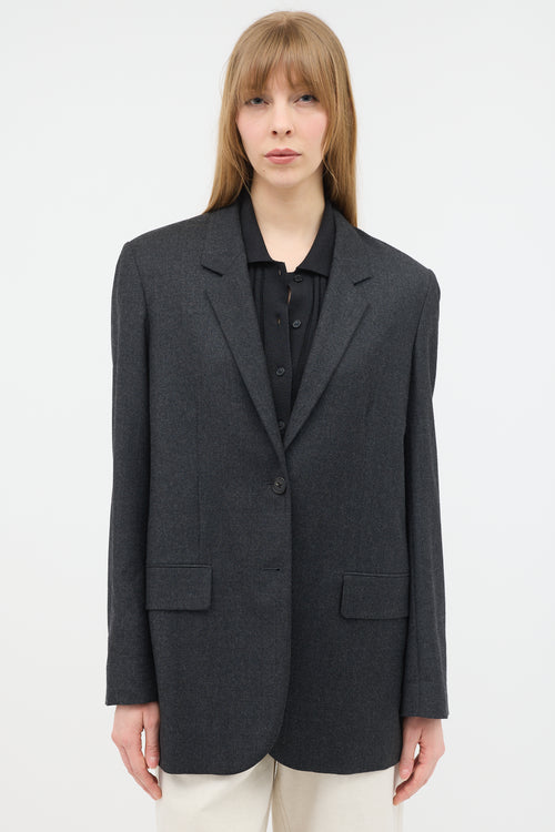 The Row Wool Single Breasted Blazer