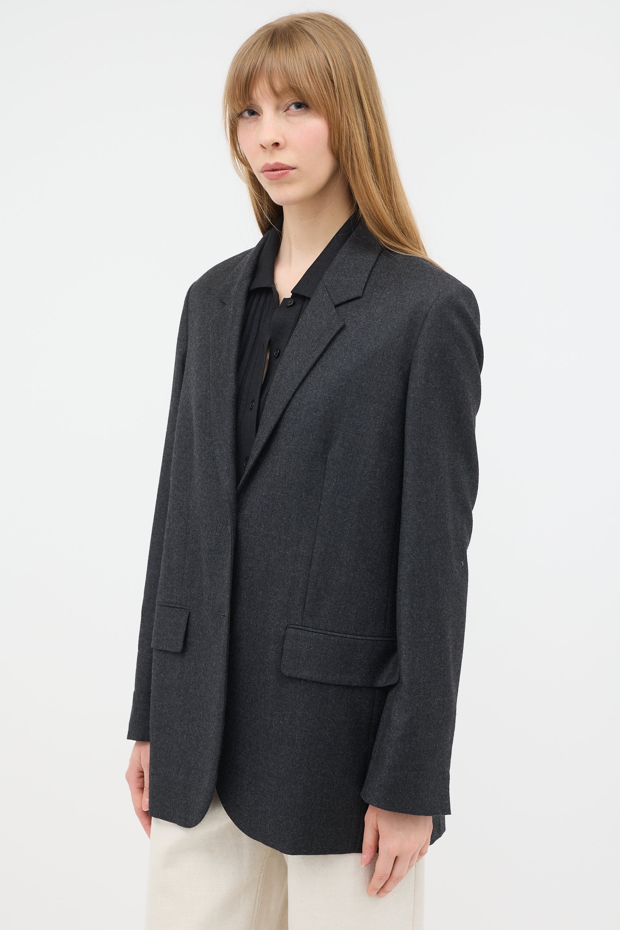 The Row Wool Single Breasted Blazer