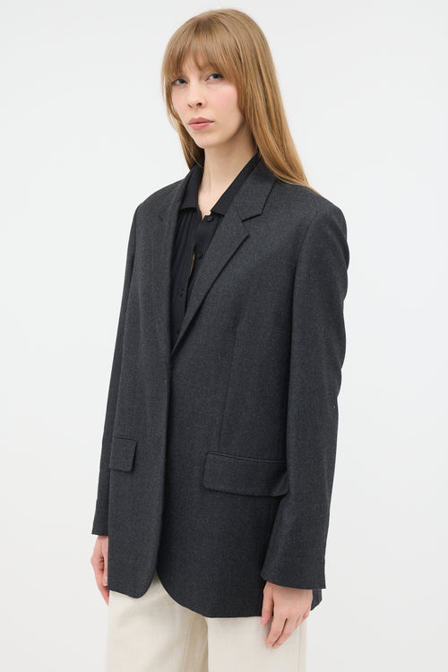 The Row Wool Single Breasted Blazer