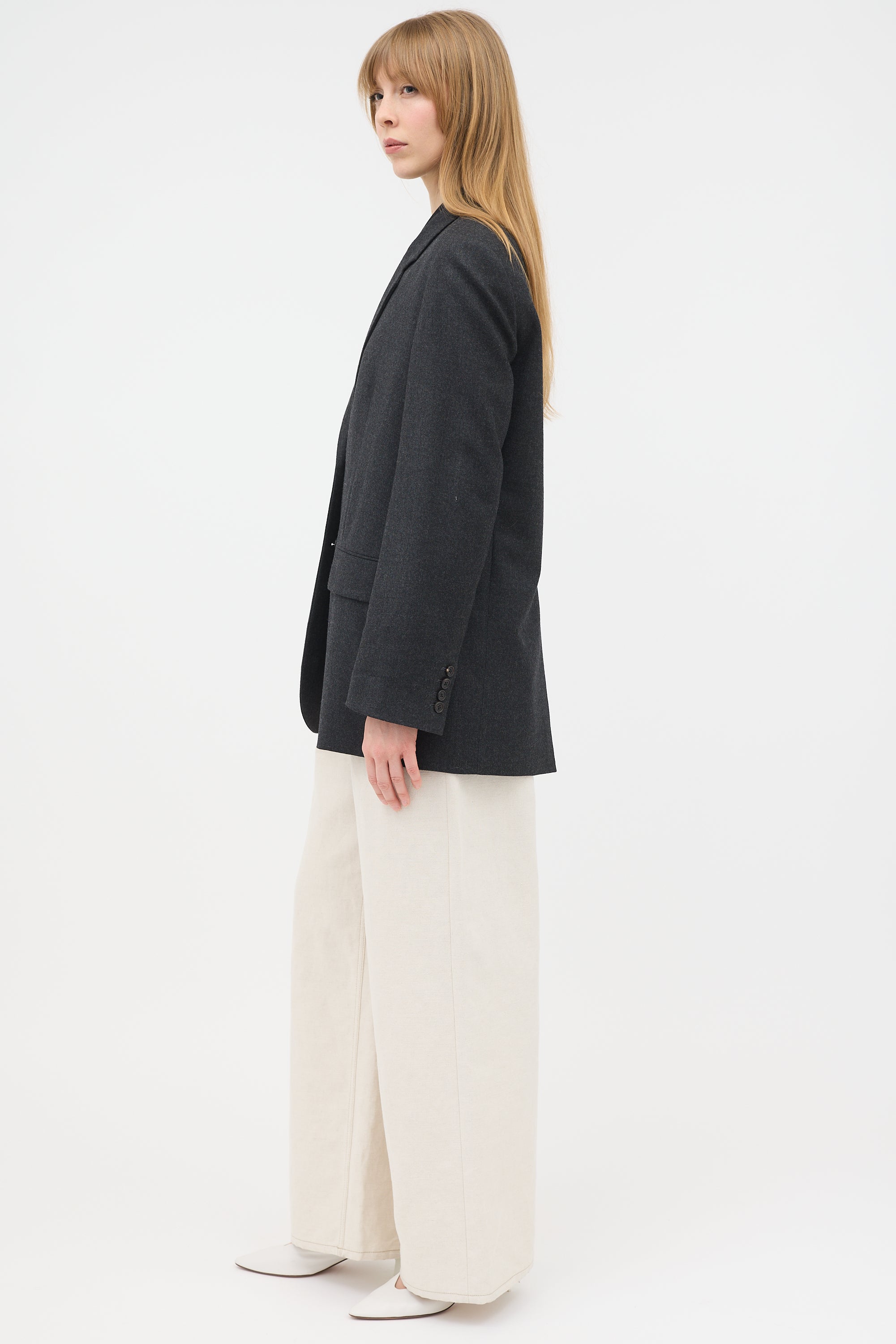 The Row Wool Single Breasted Blazer