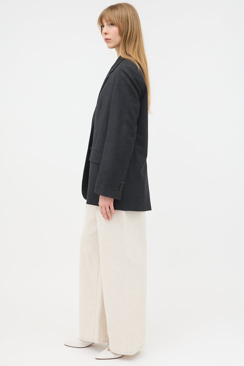 The Row Wool Single Breasted Blazer