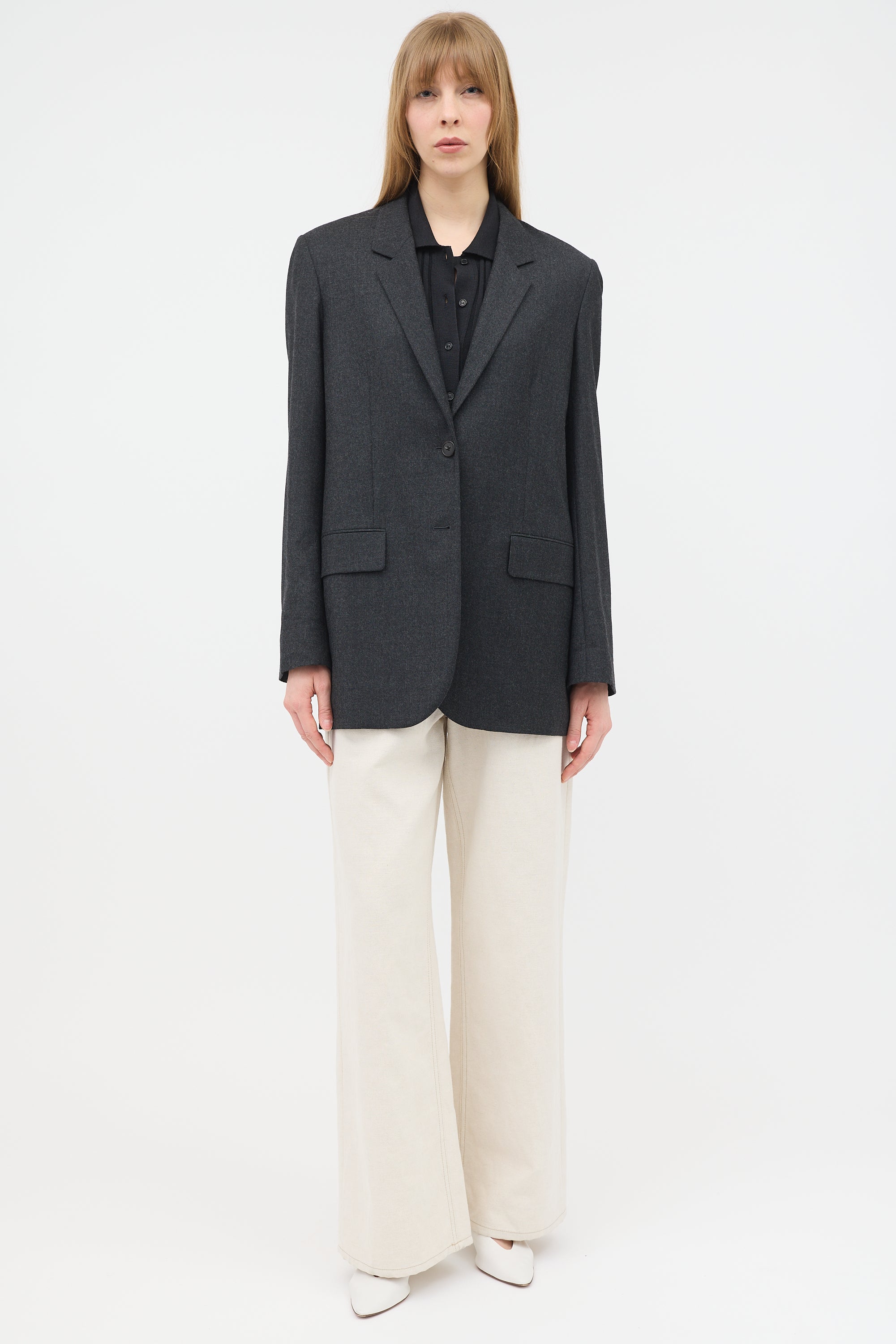 The Row Wool Single Breasted Blazer
