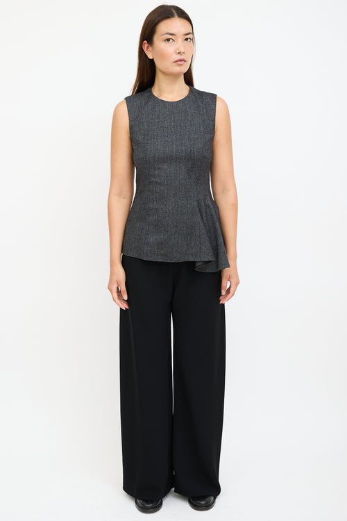 Wool & Silk Peplum Blouse