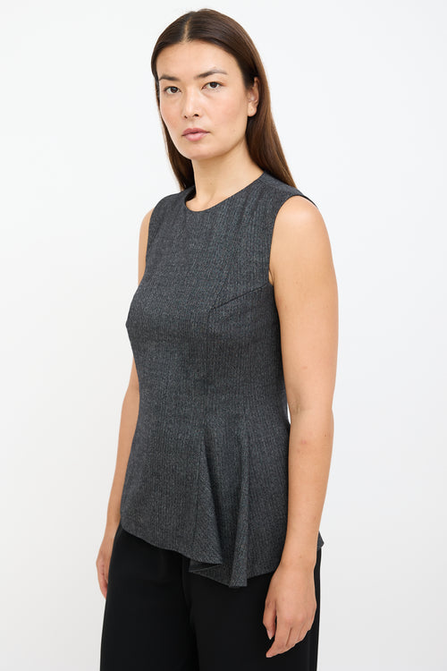 Wool & Silk Peplum Blouse