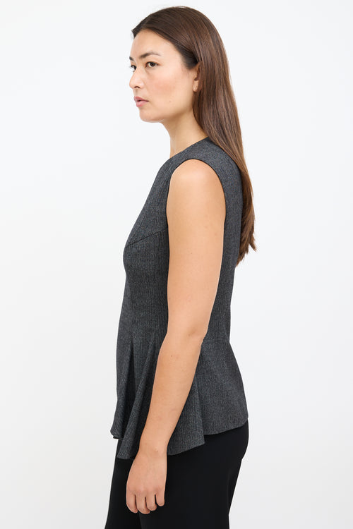 Wool & Silk Peplum Blouse